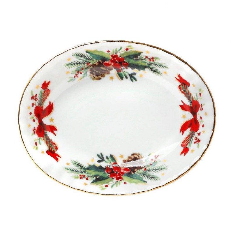 Χριστουγεννιάτικο Πιάτο Γλυκού Πορσελάνης 12εκ. Christm